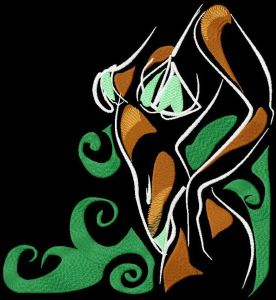 Bad girl embroidery design