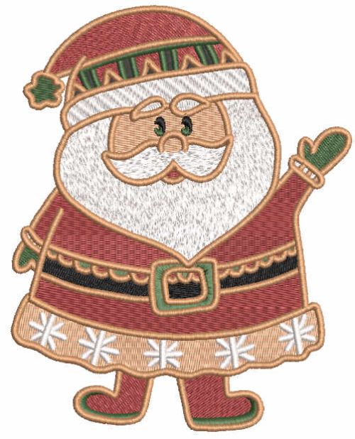 Santa hello christmas embroidery design