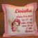 Pillow gift with embroidered sweet fairy design