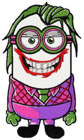 Minion Joker machine embroidery design