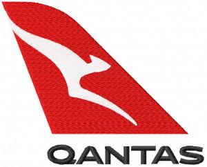 Qantas logo embroidery design