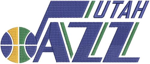 Utah Jazz logo machine embroidery design