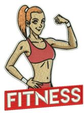 Fitness 2 embroidery design