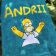 Bath towel with Homer Simpsons embroidery design