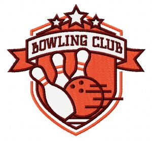 Bowling club 3 embroidery design