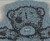 Bath mitt with Teddy Bear embroidery design