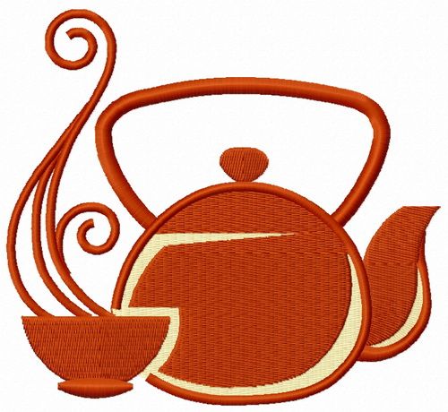 Oriental tea time 2 embroidery design