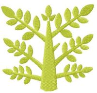 Big green tree free embroidery design