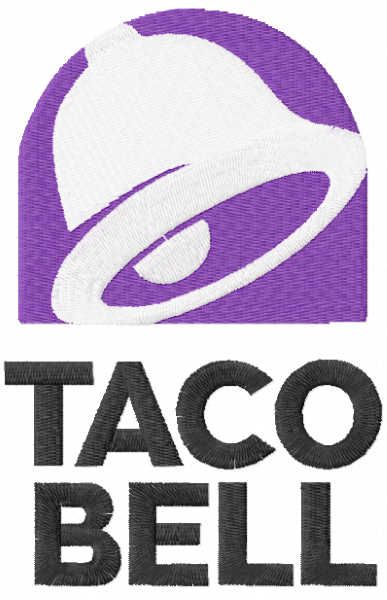 Taco bell logo 2016 embroidery design