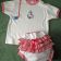 Summer baby costume with embroidered Hello Kitty on it