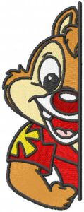 Dale hiding embroidery design