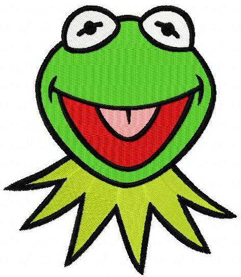 Kermit machine embroidery design