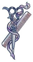 Barber's set embroidery design