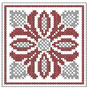 flower decoration cross stitch free embroidery design