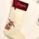 Embroidered Christmas stocking with deer design