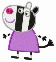 Zebra Zoe embroidery design