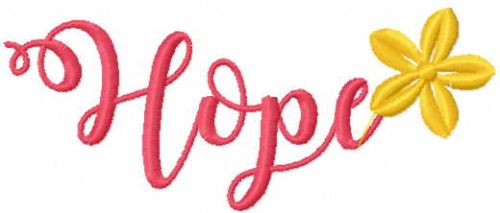 Hope name free embroidery design