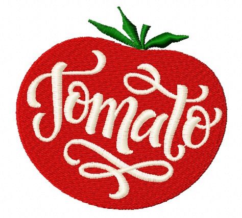Tomato machine embroidery design
