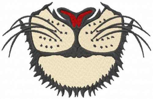 Lion face mask embroidery design