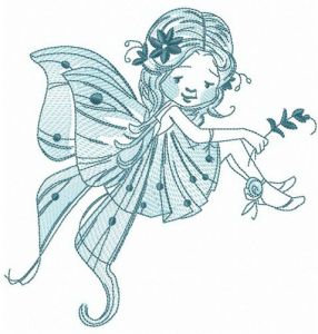 Pretty fairy embroidery design