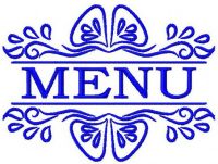 Menu embroidery design