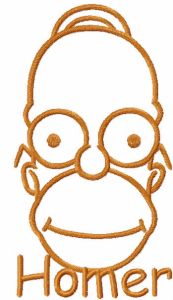 Homer Simpson embroidery design