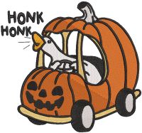 Cute Halloween Goose embroidery design