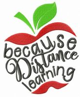 Because distance learning embroidery design