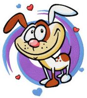 Cute dog embroidery design