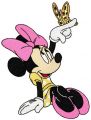 Minnie Mouse with butterfly embroidery design