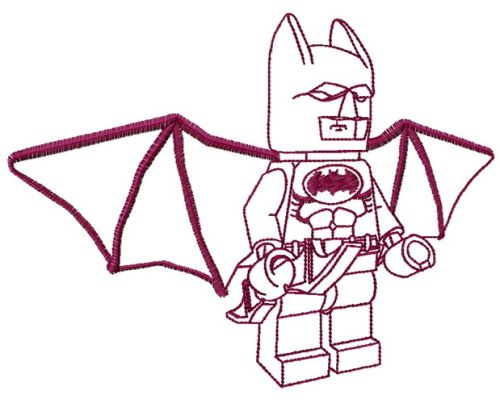 Lego Batman machine embroidery design