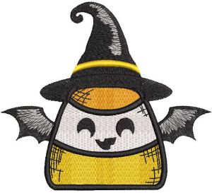 Halloween candy corn embroidery design