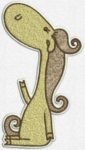 Horse watching stars embroidery design