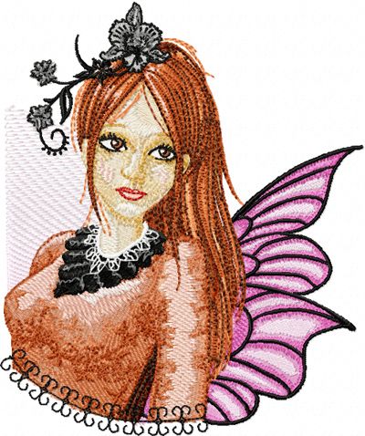 Modern Fairy 5 machine embroidery design