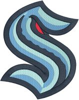 Seattle Kraken Logo embroidery design