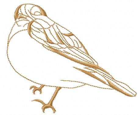 Sparrow free embroidery design