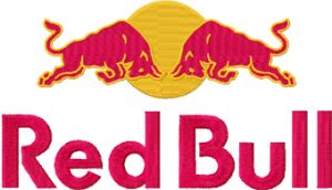 Red Bull logo embroidery design