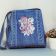 Denim bag with Floral composition embroidery design