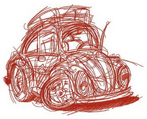 My lovely automobile machine embroidery design