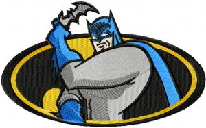 Batman always on guard embroidery design