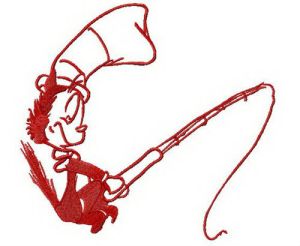 Cat in the Hat's hobby embroidery design