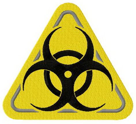 Biohazard road symbol 2 machine embroidery design