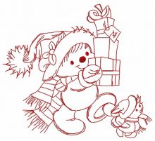 Christmas presents for you 3 embroidery design
