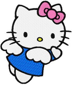 Hello Kitty Happy Angel embroidery design