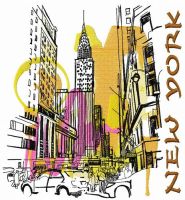 New York 4 embroidery design