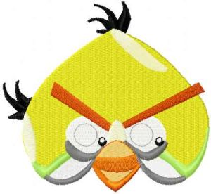 Angry Birds Chuck embroidery design