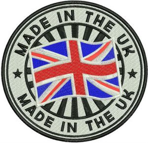 Made in the UK embroidery design