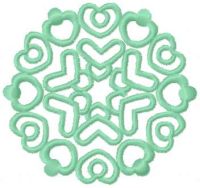 Light green snowflake free embroidery design