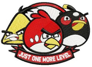 Angry Birds badge embroidery design