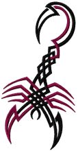 Tribal scorpion 1 embroidery design